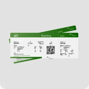 Flight ticket illustration